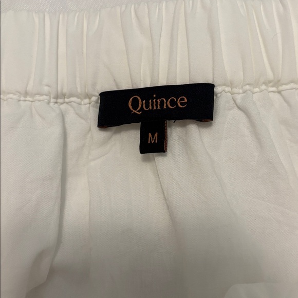 Quince white 100% organic cotton poplin A line maxi skirt SZ M full skirt casual - Picture 4 of 10